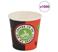 vidaXL Gobelet à café je1560 1000 pcs Papier 120 ml (4 oz)