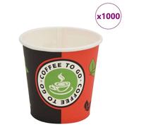 vidaXL Gobelet à café je1560 1000 pcs Papier 120 ml (4 oz)
