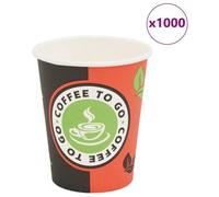 vidaXL Gobelet à café je1560 1000 pcs Papier 240 ml (8 oz)