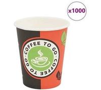 vidaXL Gobelet à café jetable 1000 pcs Papier 240 ml (8 oz) Or G