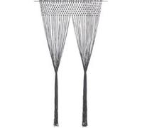 Vidaxl Rideau En Macramé Anthracite 140x240 Cm Coton