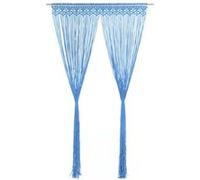 Vidaxl Rideau En Macramé Bleu 140x240 Cm Coton