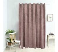 Vidaxl Rideau Occultant Avec Anneaux En Mã©Tal Velours Rose 290x245 Cm