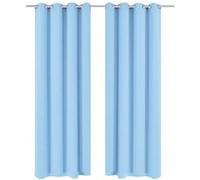 Vidaxl Rideau Avec ÅIllets Mã©Talliques 2 Pcs 135 X 175 Cm Turquoise