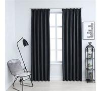 Vidaxl Rideaux Occultants Avec Crochets 2 Pcs Anthracite 140x245 Cm