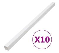 GouLotte de Câble Cache-câble Mural Salon Maison Bureau 25x16 mm 10 m PVC vidaXL