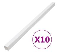 vidaXL Goulotte de Câble, Protège-câble, Protecteur de Câble, Cache-cordon, Gestion de Câble de Bureau Maison Intérieur, 100x60 mm 10 m PVC