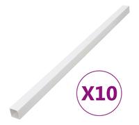 Vidaxl Goulotte De Câble 33x33 Mm 10 M Pvc