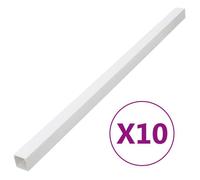 vidaXL GouLotte de Câble, Cache-câble Mural, Protecteur de Câbles, Gestion de Câble Salon Maison Bureau Intérieur, 60x40 mm 10 m PVC