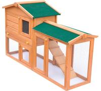 vidaXL Grand clapier à lapins Bois