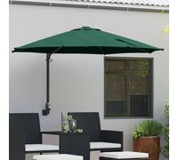 Vidaxl Grand Parasol Vert De Patio Métal, Polyester Grand Inclinable