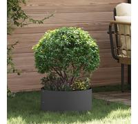 vidaXL Grand Pot en Métal Noir Noir Métal Grand Durable Pot en Métal