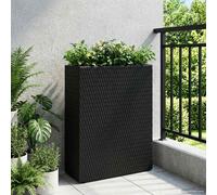Vidaxl Grand Pot Noir 55 X 22 X 70 Cm Polyrotin
