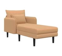 vidaXL Grande méridienne Beige Bouclé