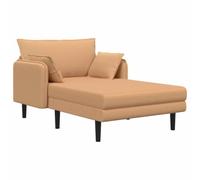vidaXL Grande méridienne Beige Bouclé