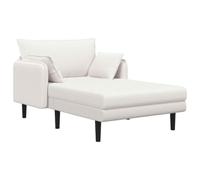 vidaXL Grande méridienne Crème Bouclé