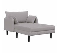 vidaXL Grande méridienne Gris Clair Bouclé