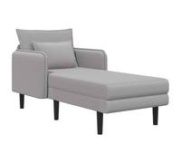 vidaXL Grande méridienne Gris Clair Bouclé