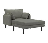 vidaXL Grande méridienne Gris Clair Tissu en Velours côtelé