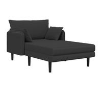 vidaXL Grande méridienne Gris foncé Bouclé