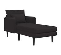 vidaXL Grande méridienne Noir Bouclé
