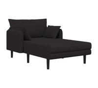 vidaXL Grande méridienne Noir Bouclé
