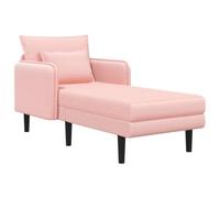 vidaXL Grande méridienne Rose Bouclé