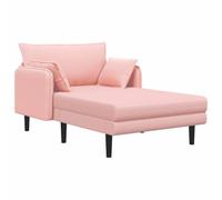 vidaXL Grande méridienne Rose Bouclé