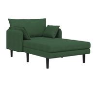 vidaXL Grande méridienne Vert foncé Tissu en Velours côtelé