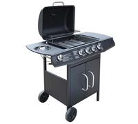 VidaXL Gril À Gaz 4+1 Brûleurs Noir