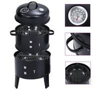 vidaxl Gril barbecue au charbon 3 en 1 40x80 cm