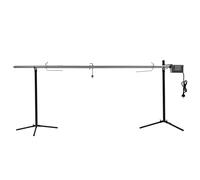 vidaXL Gril de barbecue automatique avec moteur Inox 207x45x81 cm
