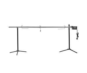 vidaXL Gril de Barbecue Automatique avec Moteur INOX Rôtissoire Tourne Broche