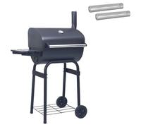 vidaXL Grill charbon 75 x 48 x 120 cm Argenté