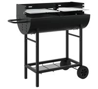 VidaXL 42030068 barbecue et grill Chariot Charbon de bois (combustible) Noir
