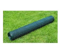 vidaXL Grillage à poule avec revêtement en PVC 25x1 m vert 140413