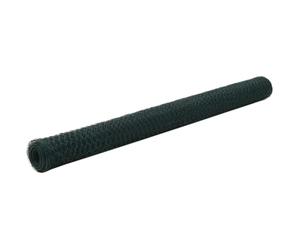 vidaXL Grillage Acier 25x1,5 m Épaisseur 0,9 mm Hexagonal Vert Clôture de Jardin