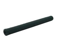 vidaXL Grillage en acier hexagonal 25 x 1,5 m revêtement PVC 0,7 mm Vert