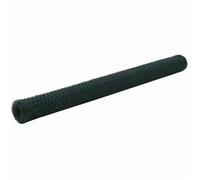 vidaXL Grillage en acier hexagonal 25x1,5 m 0,7 mm revêtement PVC vert