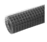 vidaXL Kippengaas 10x0,5 m staal met PVC coating grijs143645 G