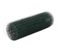vidaXL Grillage en acier revêtu de PVC 10 x 0,5 m Vert