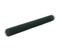 vidaXL Grillage en acier revêtu PVC 10 x 1,5 m à mailles carrées Vert