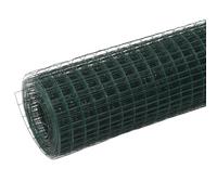 vidaXL Kippengaas 10x1,5 m staal met PVC coating groen143627 G