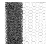 vidaXL Grillage Acier avec revêtement en PVC 25x0,75 m Gris