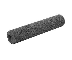 vidaXL Grillage Acier avec revêtement en PVC 25x0,75 m Gris