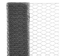 vidaXL Grillage Acier avec revêtement en PVC 25x1,2 m Gris