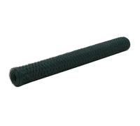 vidaXL Filet en acier revêtu PVC 25 x 1,2 m hexagonal vert Clôture de jardin