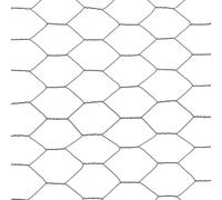 vidaXL Grillage Acier Revêtement PVC 25x1,5 m Hexagonal Gris Clôture de Jardin
