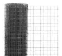 vidaXL Grillage Acier avec revêtement en PVC 25x1 m Gris