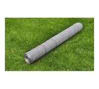 vidaXL Grillage acier galvanisé 140420 – 25 x 0,75 m, ép. 0,5 mm – Clôture de jardin Gris G